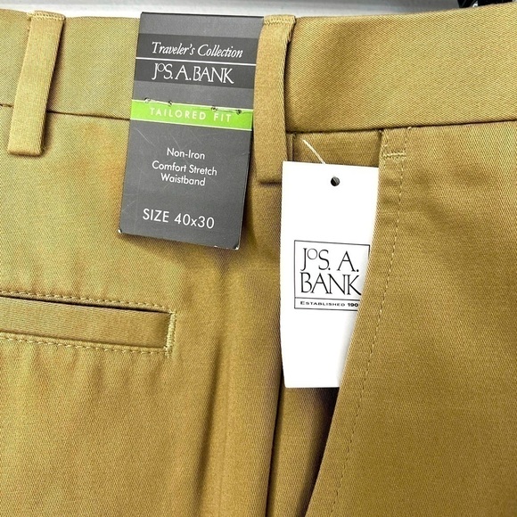 Jos. A. Bank Traveler’s Collection Tailored Fit Non-Iron Khaki Pants - Picture 13 of 14